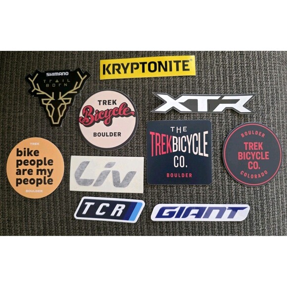 10x Biking Cycling Outdoor Stickers Mixed Lot Liv Giant Shimano XTR Trek Boulder - Picture 5 of 5